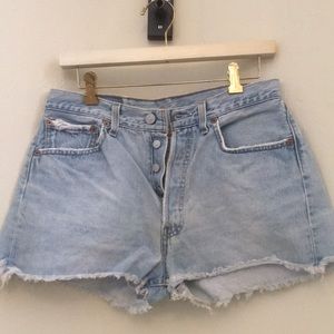 Levi button fly shorts